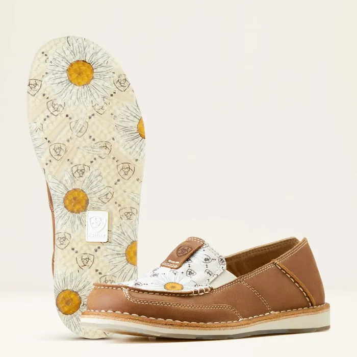 Cruiser Carmella Brown Daisy Logo Print Women Ariat Shoes and Sneakers