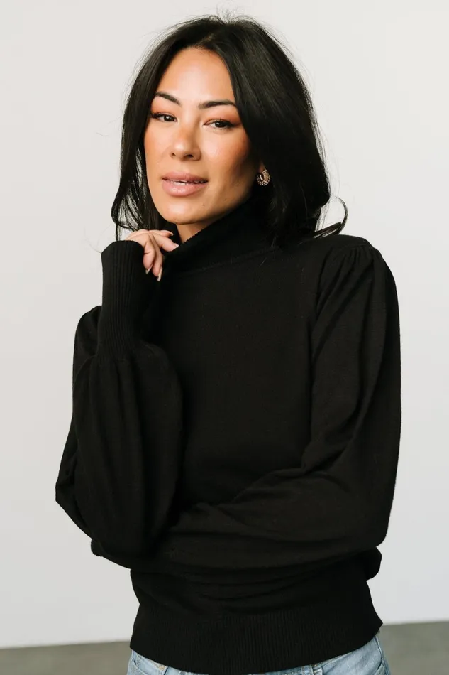 Danica Turtleneck Knit Top Black Women Baltic Born Blouses Shirts Danica Turtleneck Knit Top Black Women Baltic Born Blouses Shirts