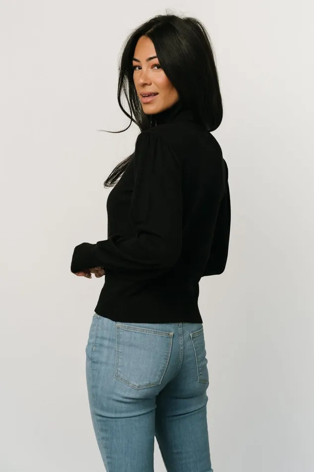 Danica Turtleneck Knit Top Black Women Baltic Born Blouses Shirts Danica Turtleneck Knit Top Black Women Baltic Born Blouses Shirts