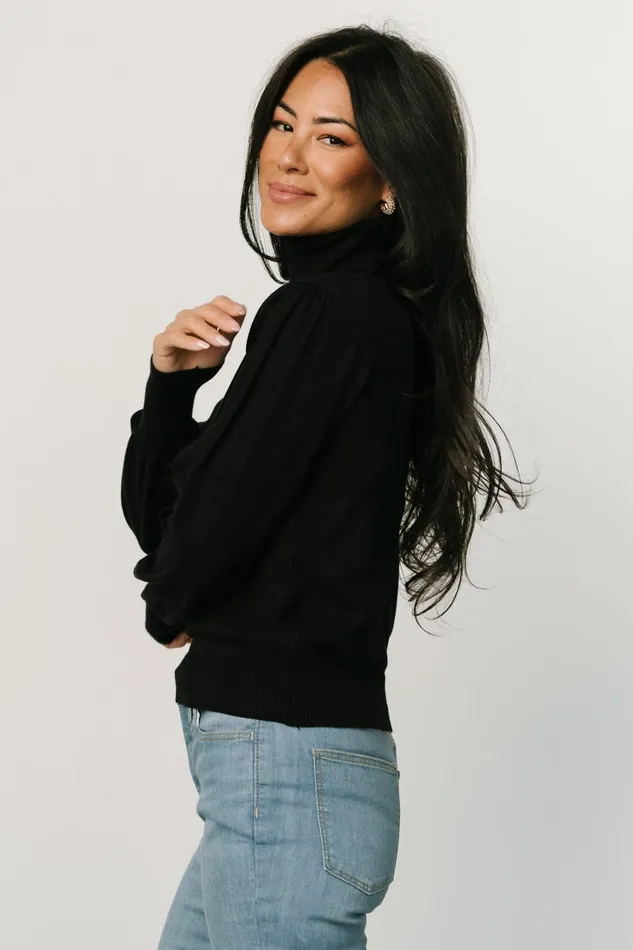 Danica Turtleneck Knit Top Black Women Baltic Born Blouses Shirts Danica Turtleneck Knit Top Black Women Baltic Born Blouses Shirts