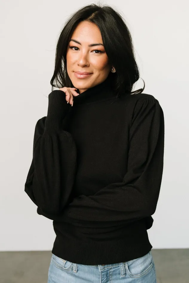 Danica Turtleneck Knit Top Black Women Baltic Born Blouses Shirts Danica Turtleneck Knit Top Black Women Baltic Born Blouses Shirts