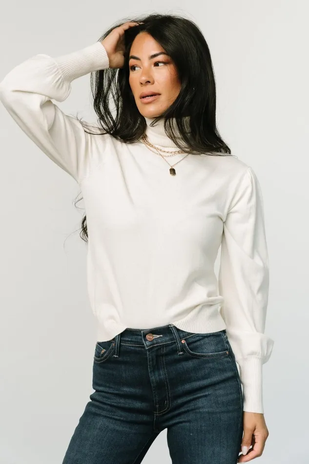Danica Turtleneck Knit Top Ivory Women Baltic Born Blouses Shirts Danica Turtleneck Knit Top Ivory Women Baltic Born Blouses Shirts