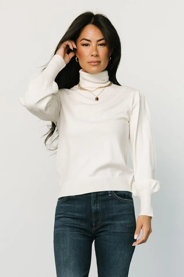 Danica Turtleneck Knit Top Ivory Women Baltic Born Blouses Shirts Danica Turtleneck Knit Top Ivory Women Baltic Born Blouses Shirts
