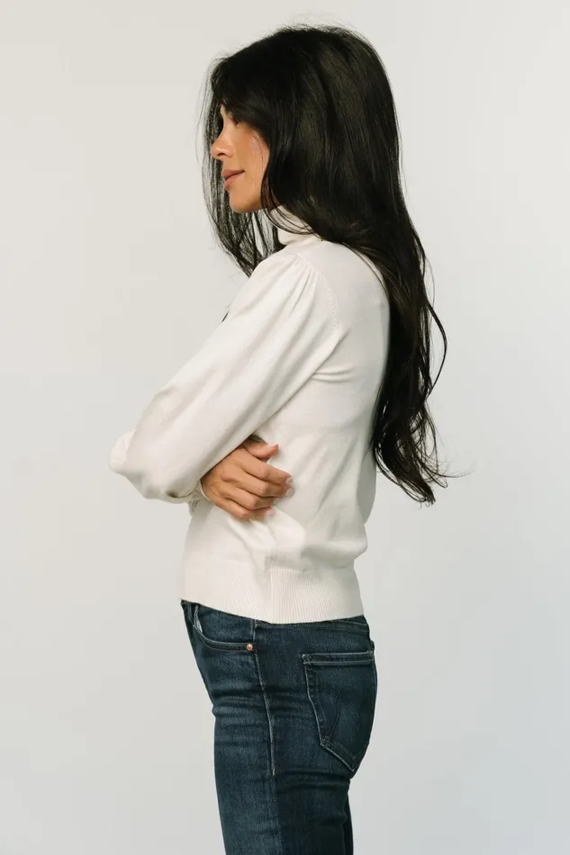 Danica Turtleneck Knit Top Ivory Women Baltic Born Blouses Shirts Danica Turtleneck Knit Top Ivory Women Baltic Born Blouses Shirts