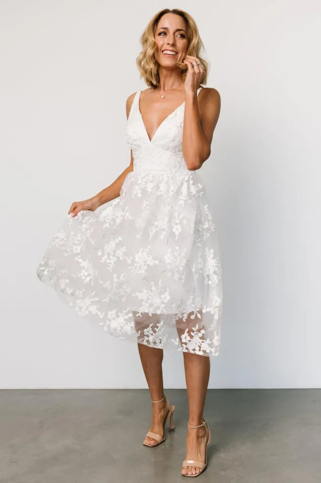 Dante Applique Midi Dress Off White Women Baltic Born Tulle Styles Dante Applique Midi Dress Off White Women Baltic Born Tulle Styles