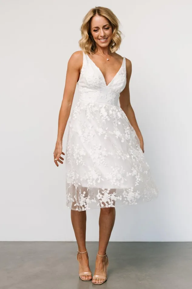 Dante Applique Midi Dress Off White Women Baltic Born Tulle Styles Dante Applique Midi Dress Off White Women Baltic Born Tulle Styles