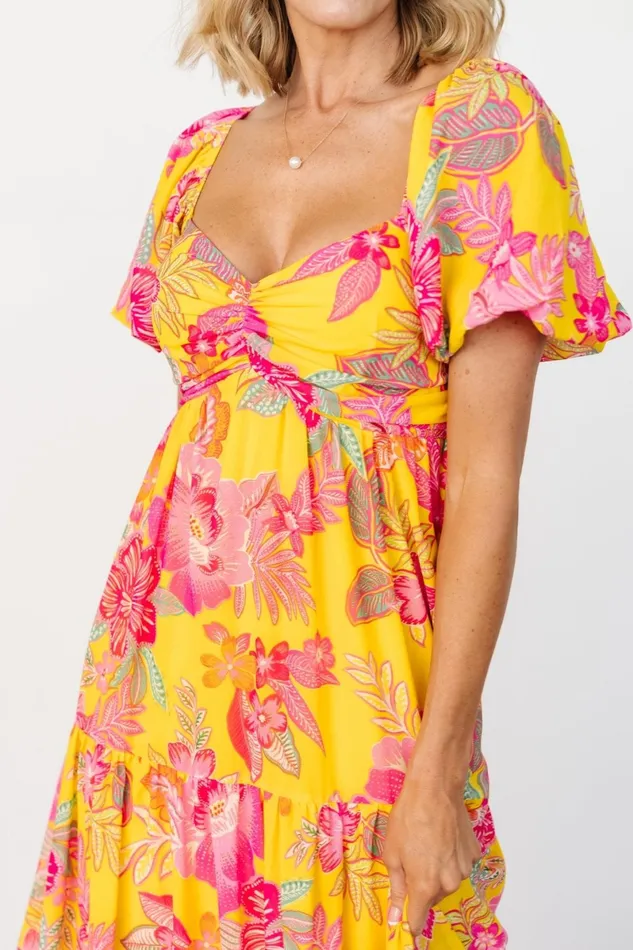 Darla Maxi Dress Yellow Pink Floral Women Baltic Born Maxi Dresses Darla Maxi Dress Yellow Pink Floral Women Baltic Born Maxi Dresses