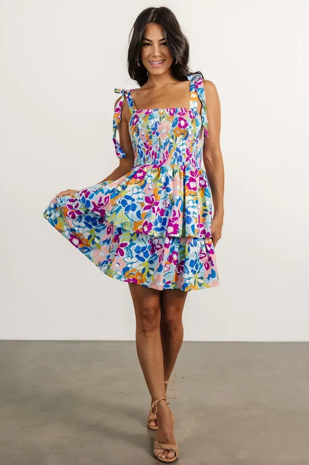 Dayana Mini Dress Blue Multi Women Baltic Born Short Dresses