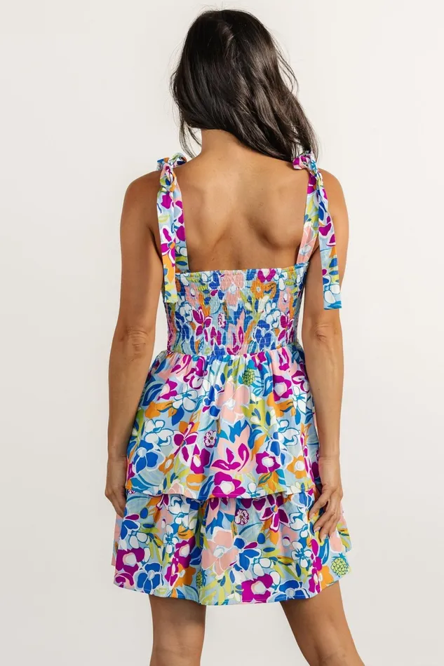 Dayana Mini Dress Blue Multi Women Baltic Born Short Dresses Dayana Mini Dress Blue Multi Women Baltic Born Short Dresses