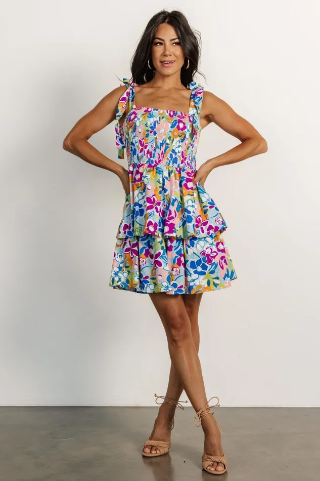 Dayana Mini Dress Blue Multi Women Baltic Born Short Dresses Dayana Mini Dress Blue Multi Women Baltic Born Short Dresses