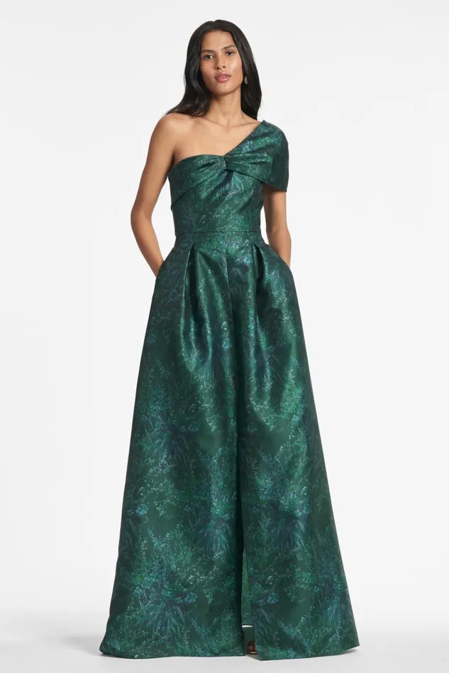 Deliah Gown 8211 Malachite Bouquet Multi Women Sachin and Babi Evening