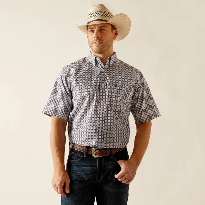 Denver Classic Fit Shirt Blue Men Ariat Button Down Shirts