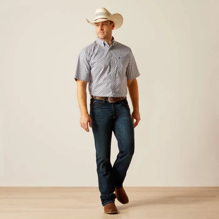 Denver Classic Fit Shirt Blue Men Ariat Button Down Shirts Denver Classic Fit Shirt Blue Men Ariat Button Down Shirts