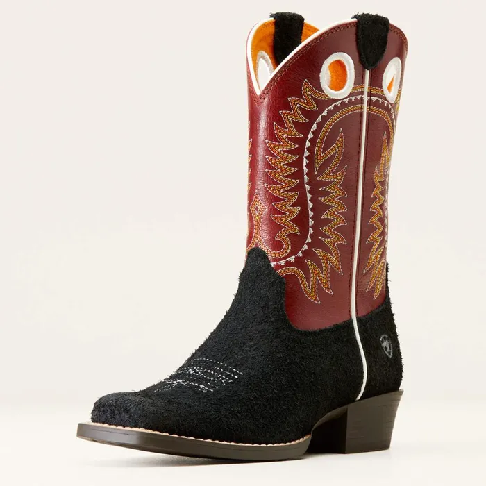 Derby Monroe Western Boot Black Roughout Kids Ariat Big Kids039 Footwear