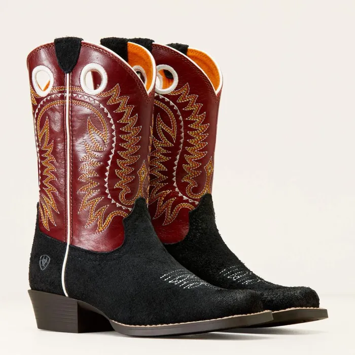 Derby Monroe Western Boot Black Roughout Kids Ariat Big Kids039 Footwear Derby Monroe Western Boot Black Roughout Kids Ariat Big Kids039 Footwear