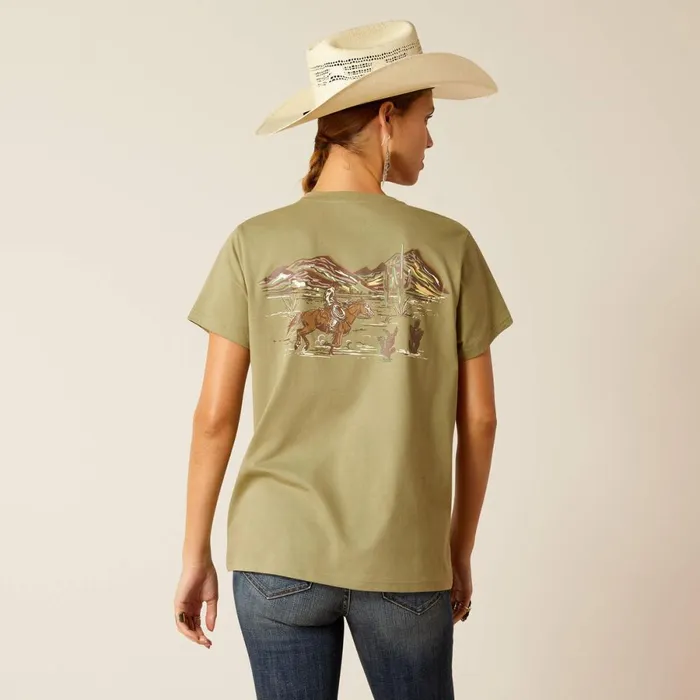 Desert Scene TShirt Oil Green Women Ariat TShirts and Tops