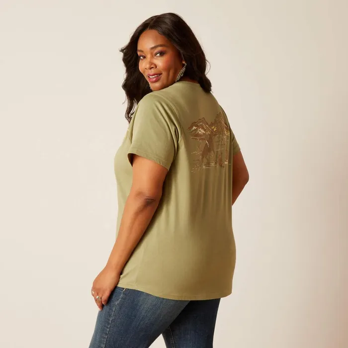Desert Scene TShirt Oil Green Women Ariat TShirts and Tops Desert Scene TShirt Oil Green Women Ariat TShirts and Tops
