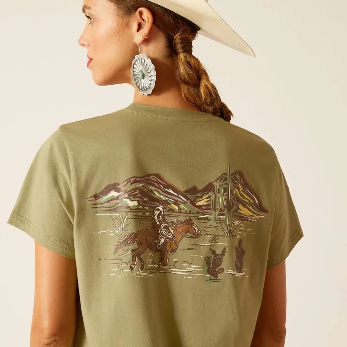 Desert Scene TShirt Oil Green Women Ariat TShirts and Tops Desert Scene TShirt Oil Green Women Ariat TShirts and Tops