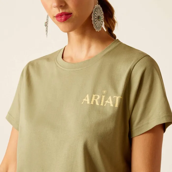Desert Scene TShirt Oil Green Women Ariat TShirts and Tops Desert Scene TShirt Oil Green Women Ariat TShirts and Tops