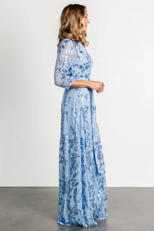 Destiny Sequin Maxi Dress Blue Women Baltic Born Embellished Sequin Destiny Sequin Maxi Dress Blue Women Baltic Born Embellished Sequin