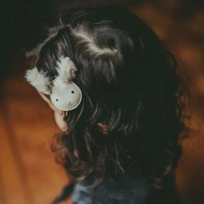Donsje Amsterdam Accessories Baby Josy Exclusive Hairclip Cream Leather