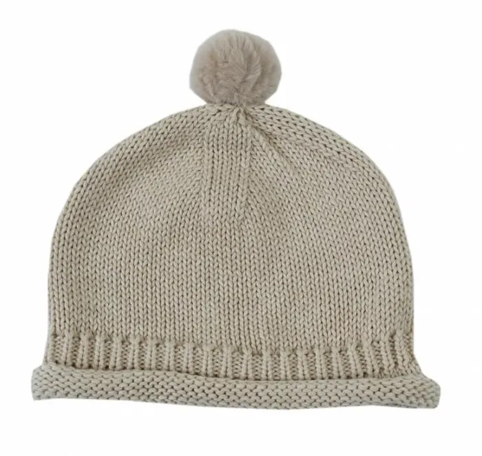 Donsje Amsterdam Accessories Baby Mackle Hat White Almond Melange