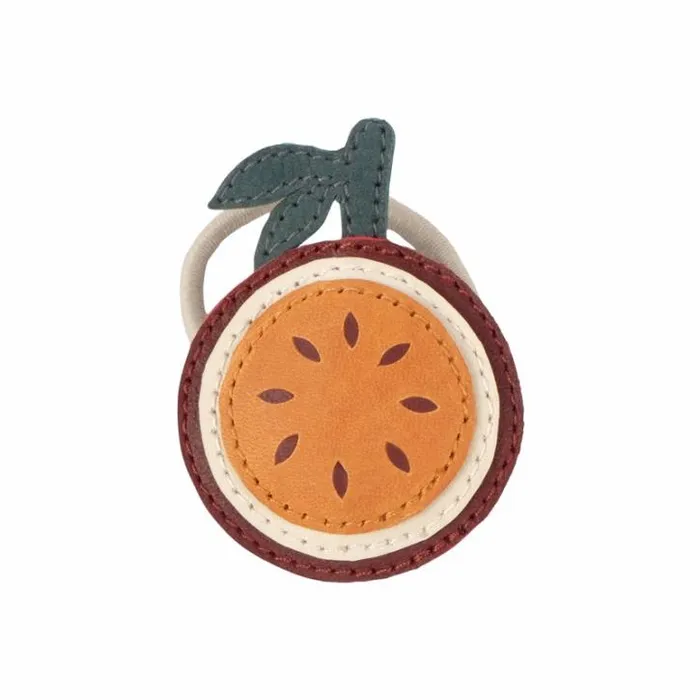 Donsje Amsterdam Accessories Baby Nanoe Fruit Hair Tie Camel Classic Leather