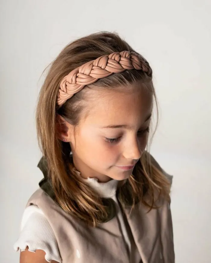 Donsje Amsterdam Accessories Baby Senzay Headband Light Rust Sheep Leather