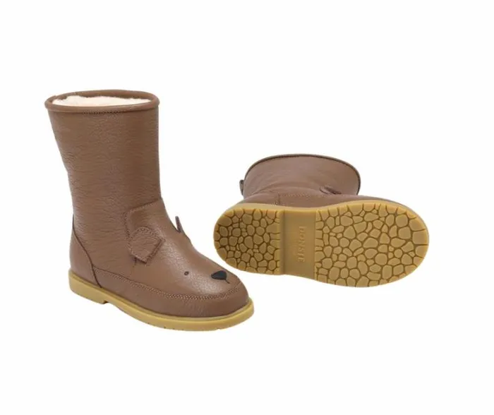Donsje Amsterdam Animal Styles Boys Wadudu Classic Boots Cognac Leather