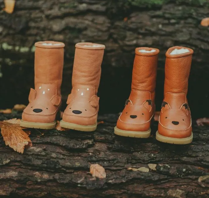 Donsje Amsterdam Animal Styles Boys Wadudu Classic Boots Maple Leather