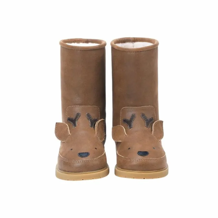 Donsje Amsterdam Animal Styles Girls Wadudu Special Boots Chestnut Leather