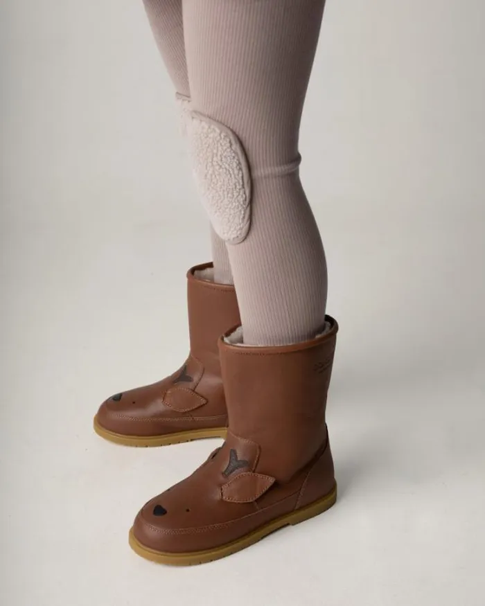 Donsje Amsterdam Animal Styles Girls Wadudu Special Boots Chestnut Leather