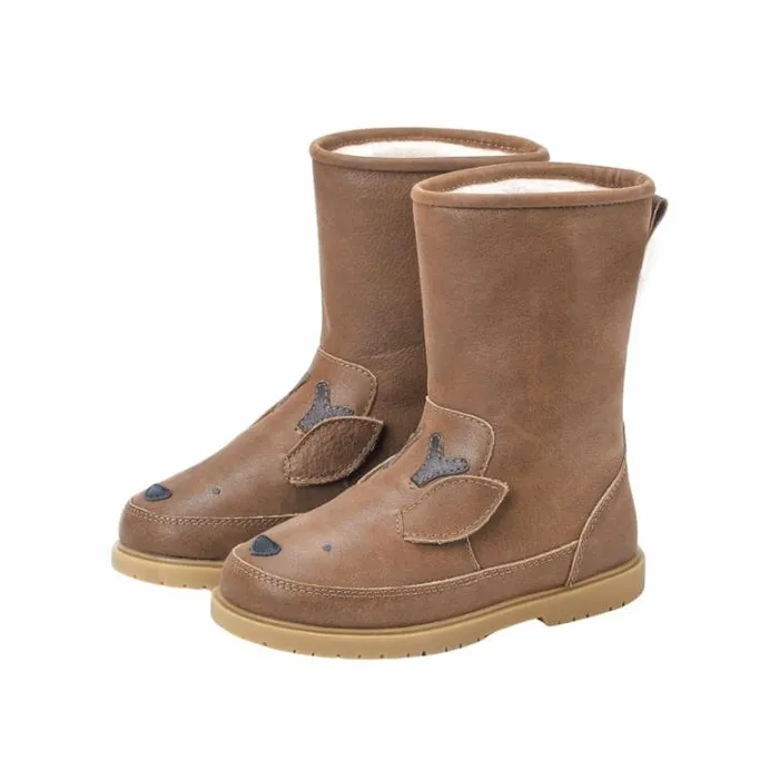 Donsje Amsterdam Animal Styles Girls Wadudu Special Boots Chestnut Leather