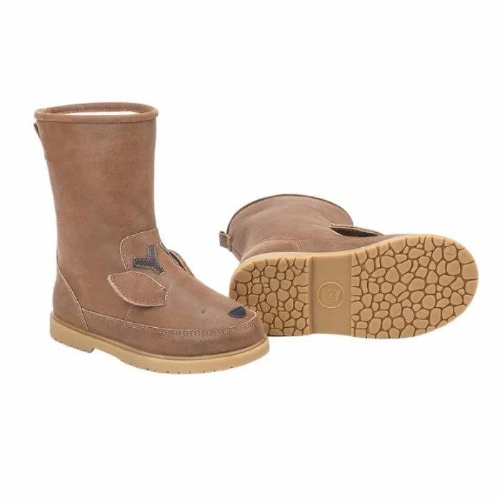 Donsje Amsterdam Animal Styles Girls Wadudu Special Boots Chestnut Leather