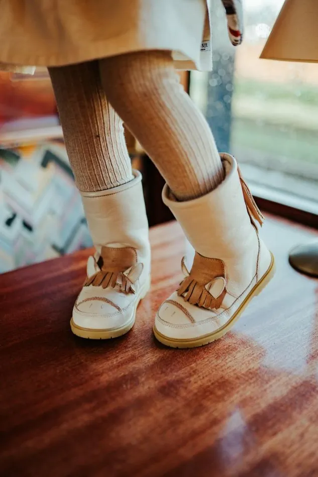 Donsje Amsterdam Animal Styles Girls Wadudu Special Boots Ivory Leather