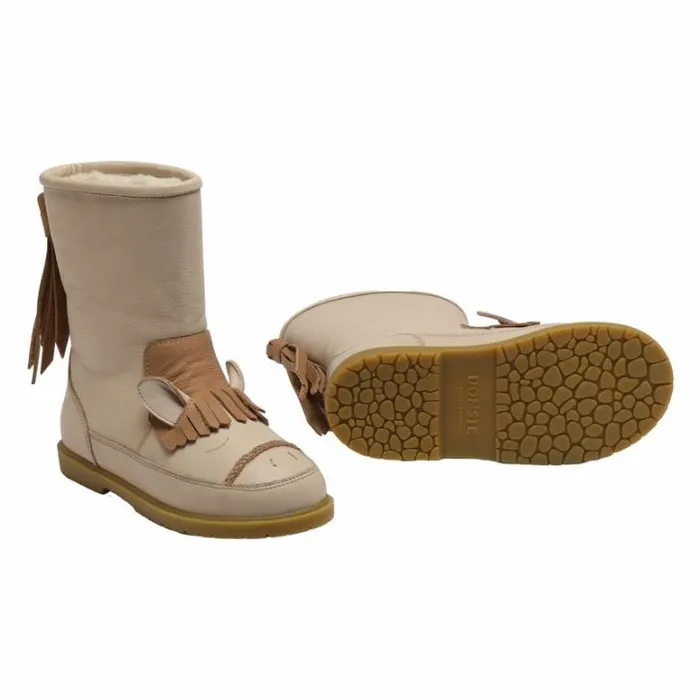 Donsje Amsterdam Animal Styles Girls Wadudu Special Boots Ivory Leather