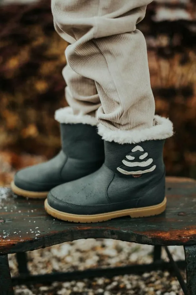Donsje Amsterdam Ankle Boots Boys Trene Boots Deep Green Leather