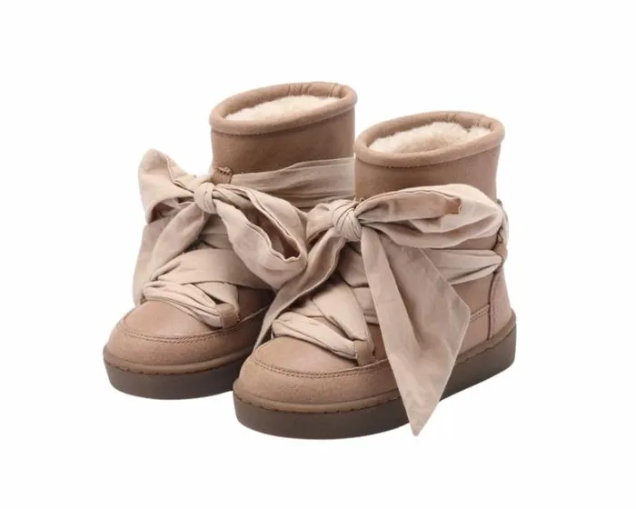 Donsje Amsterdam Ankle Boots Girls Ganza Boots Hazelnut Leather