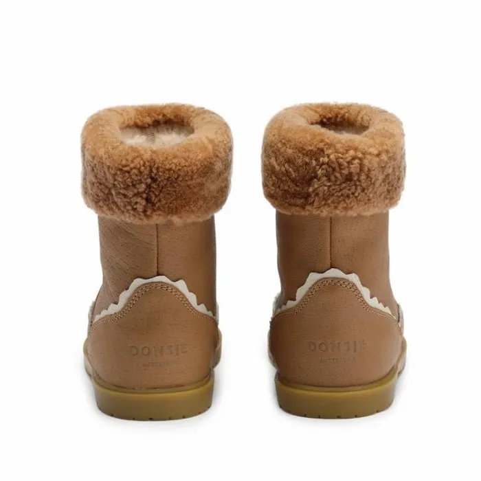 Donsje Amsterdam Ankle Boots Girls Pleun Boots Beige Leather