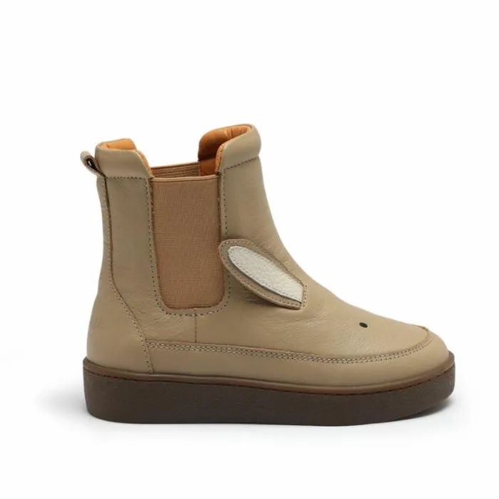 Donsje Amsterdam Ankle Boots Girls Thuru Classic Boots Taupe Leather