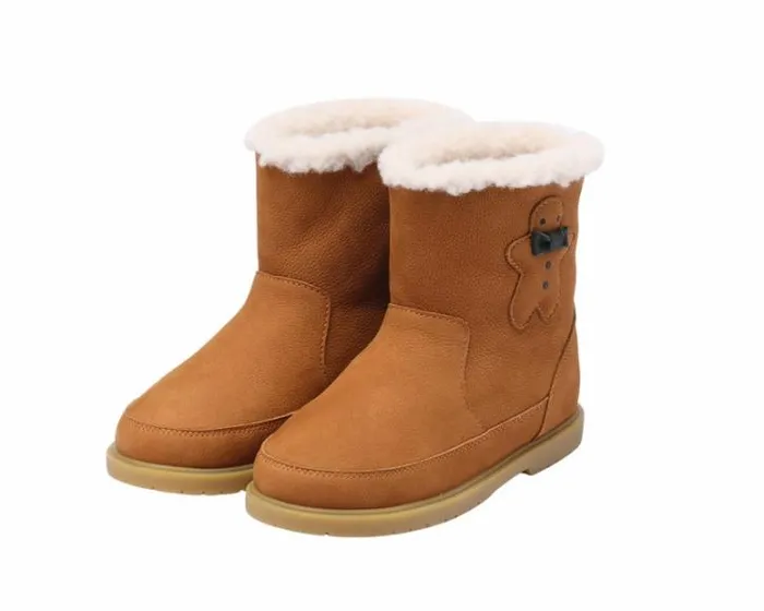 Donsje Amsterdam Ankle Boots Girls Trene Camel Betting Leather
