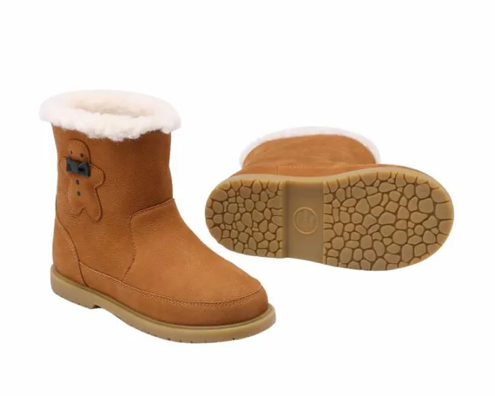 Donsje Amsterdam Ankle Boots Girls Trene Camel Betting Leather