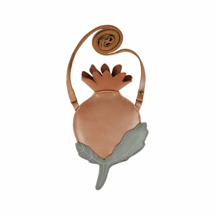 Donsje Amsterdam Backpacks and Purses Girls Bessie Purse Caramel Metallic Nubuck
