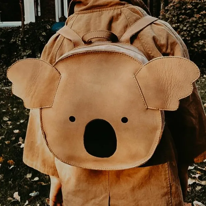Donsje Amsterdam Backpacks Boys Umi Schoolbag Truffle Nubuck