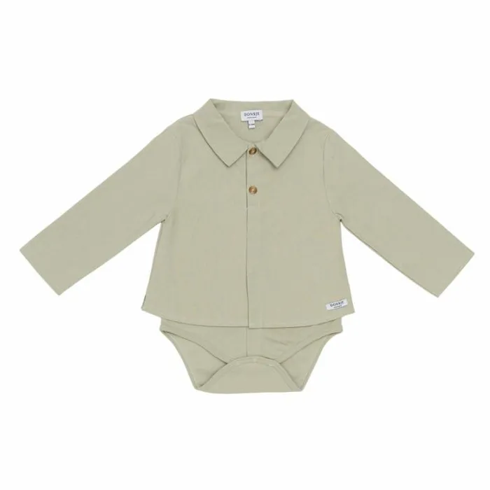 Donsje Amsterdam Bodysuits and Playsuits Baby Ber Bodysuit Moss Grey