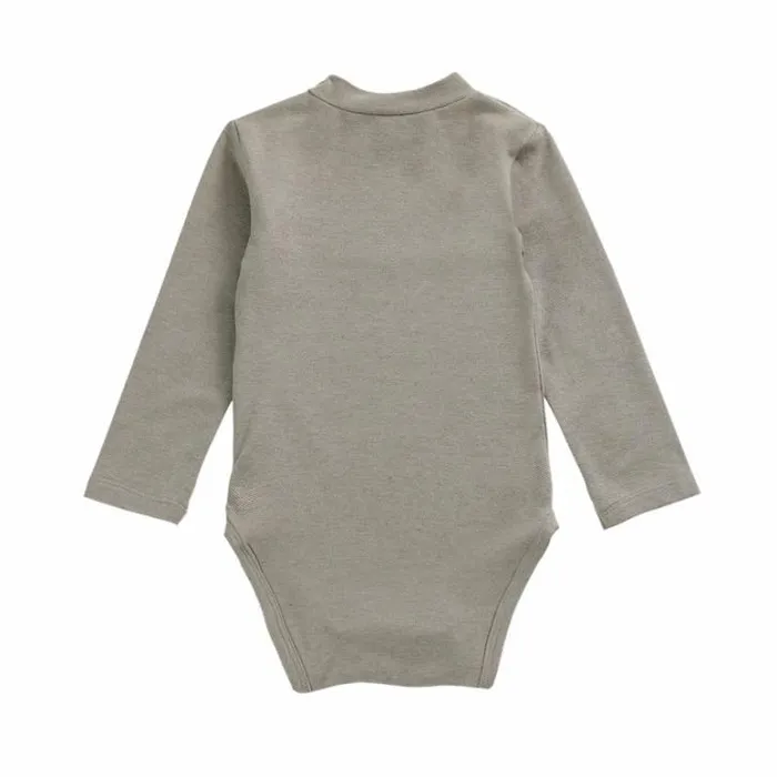 Donsje Amsterdam Bodysuits and Playsuits Baby Felix Bodysuit Warm Grey Melange