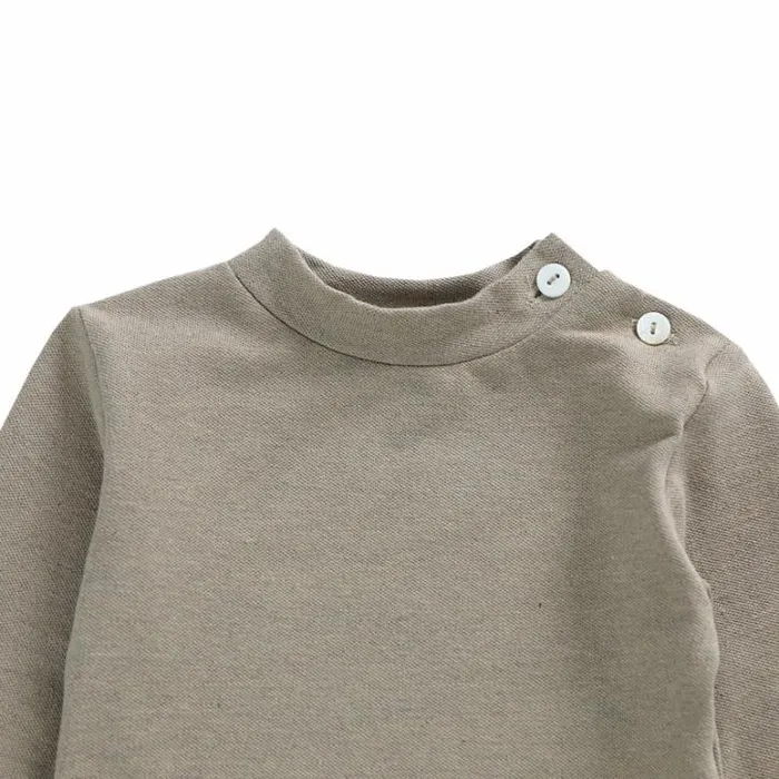 Donsje Amsterdam Bodysuits and Playsuits Baby Felix Bodysuit Warm Grey Melange