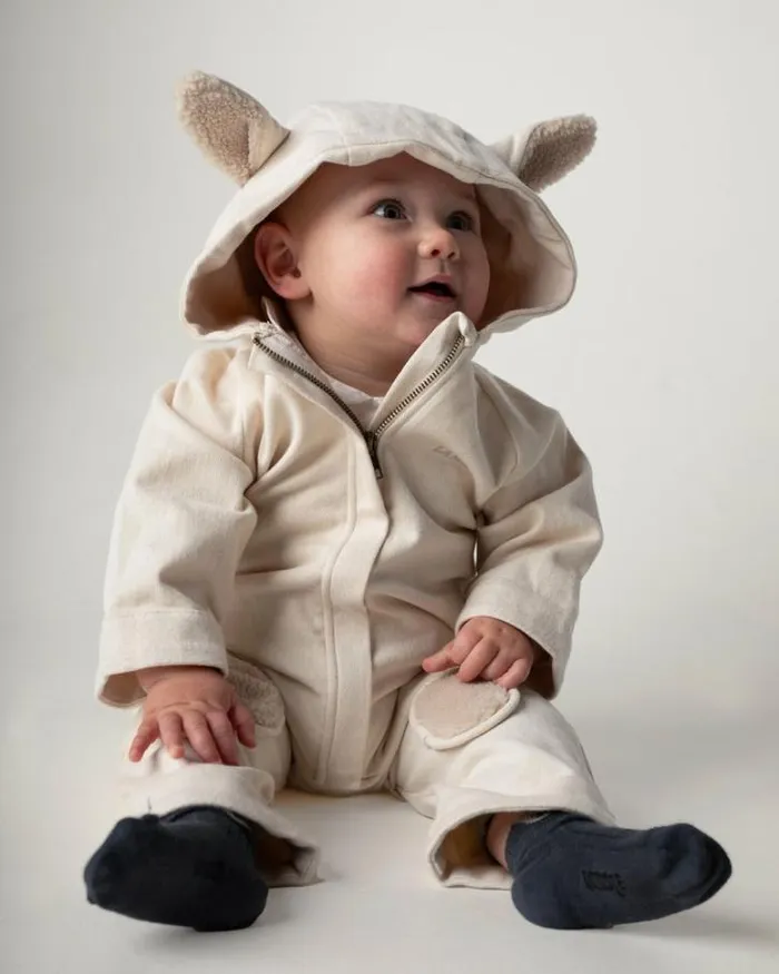 Donsje Amsterdam Bodysuits and Playsuits Baby Lonik Jumpsuit Warm White