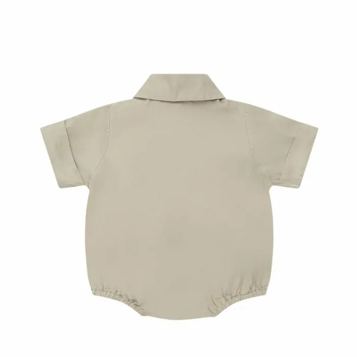 Donsje Amsterdam Bodysuits and Playsuits Baby Qrimml Romper Olive Grey