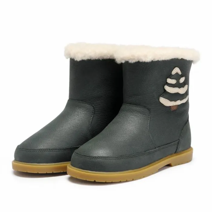 Donsje Amsterdam Boots Boys Trene Boots Deep Green Leather